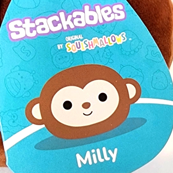 MILLY 🐵 Monkey Mini Stackable Original Squishmallow by Kelly Toy ☆》NWT《☆ - Picture 3 of 9